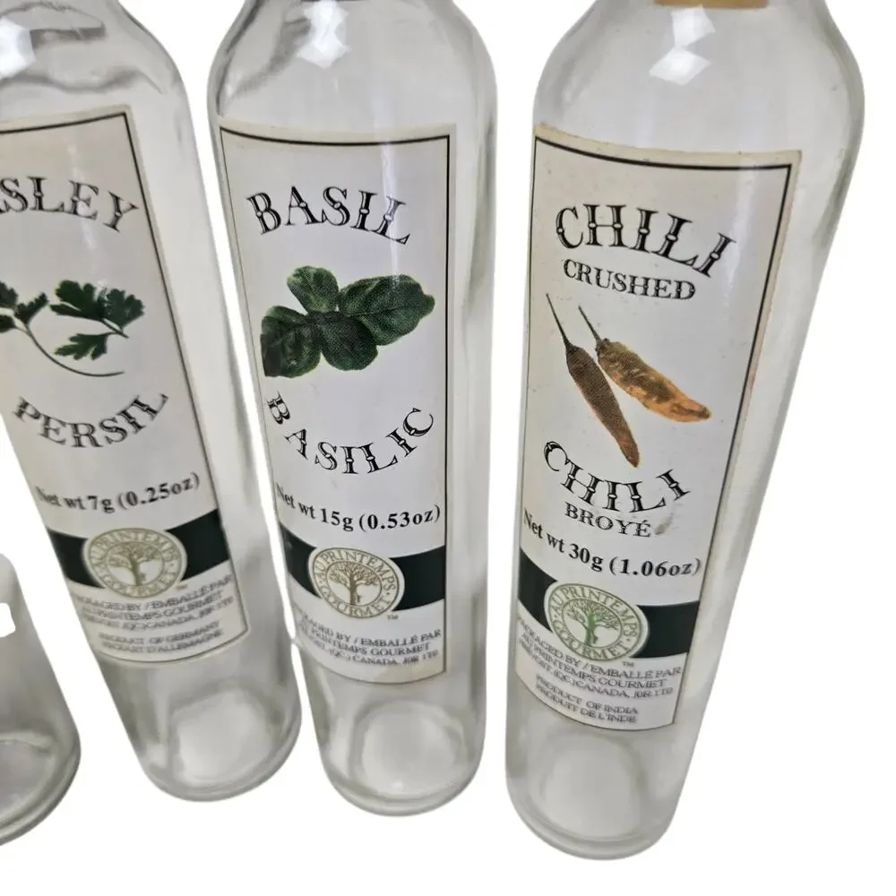 Au Printemps Gourmet Glass Decorative Herb Bottles Ornamental Stopper